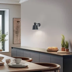 Væglampe Dunka, antracit 1 lyskilde, stål, højde 17 cm^SIGMA New