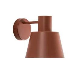 SIGMA Væglampe Dunka, teglrød, 1 lyskilde, stål, højde 17 cm