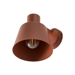 SIGMA Væglampe Dunka, teglrød, 1 lyskilde, stål, højde 17 cm