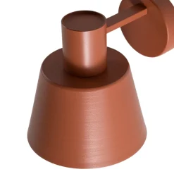 SIGMA Væglampe Dunka, teglrød, 1 lyskilde, stål, højde 17 cm