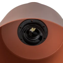 SIGMA Væglampe Dunka, teglrød, 1 lyskilde, stål, højde 17 cm