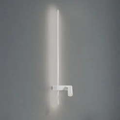 Nowodvorski Lighting Væglampe EASY LEFT, hvid, bredde 80 cm, metal, GU10 + LED