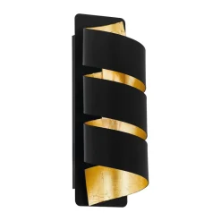 EGLO Væglamper>Væglampe Elizondo, snoet, sort/guld