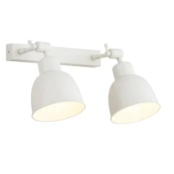 Væglampe Emoti, beige, 2 lyskilder, stål, længde 27 cm^Argon Discount