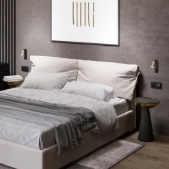 Væglampe Enzo Long, sort-guld, 22 cm, justerbar, G9^TK Lighting Outlet