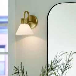 KICHLER Væg- Og Spejllamper>Væglampe Farum 1, bronzefarvet, stål, glas, G9