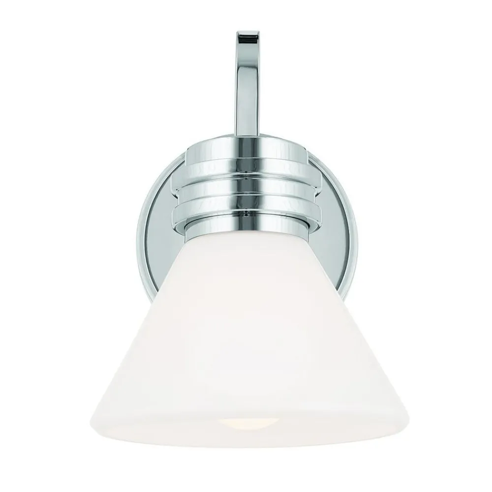 Væglampe Farum 1, kromfarvet, stål, glas, G9^KICHLER Best