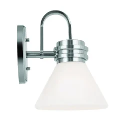 Væglampe Farum 1, kromfarvet, stål, glas, G9^KICHLER Best