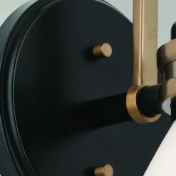 Væglampe Farum 1, sort/bronzefarvet, stål, glas, G9^KICHLER Hot