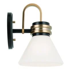 Væglampe Farum 1, sort/bronzefarvet, stål, glas, G9^KICHLER Hot