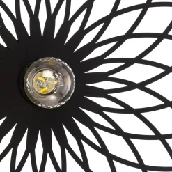 Opviq Væglampe Fellini MR-987 hulmønster Ø50cm sort