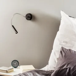 Væglampe Flexa med fleksibel arm, sort^SOLLUX LIGHTING Best