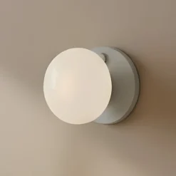 ALDEX Væglampe Flo, grå, Ø 19 cm, glas