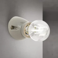 Væglampe Frost, gau, keramik, E27^ORION