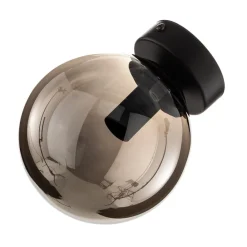 EMIBIG LIGHTING Væglampe Glassy, sort, grafit, glas, E14, Ø 14 cm