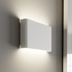 Nowodvorski Lighting Væglampe Haga, hvid, metal, G9, op/ned, 25,5 cm bred