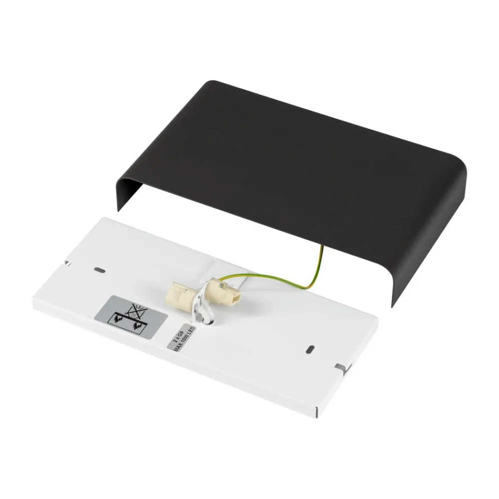 Væglampe Haga, mørkegrå, metal, 25 cm bred, G9^Nowodvorski Lighting