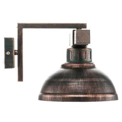 Væglampe Hakon, rustbrun/naturtræ^Luminex Outlet