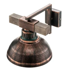 Væglampe Hakon, rustbrun/naturtræ^Luminex Outlet