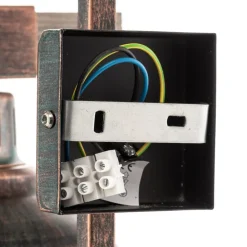 Væglampe Hakon, rustbrun/naturtræ^Luminex Outlet