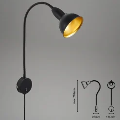 Briloner Væglampe Hygge Comfort light Retro med stik