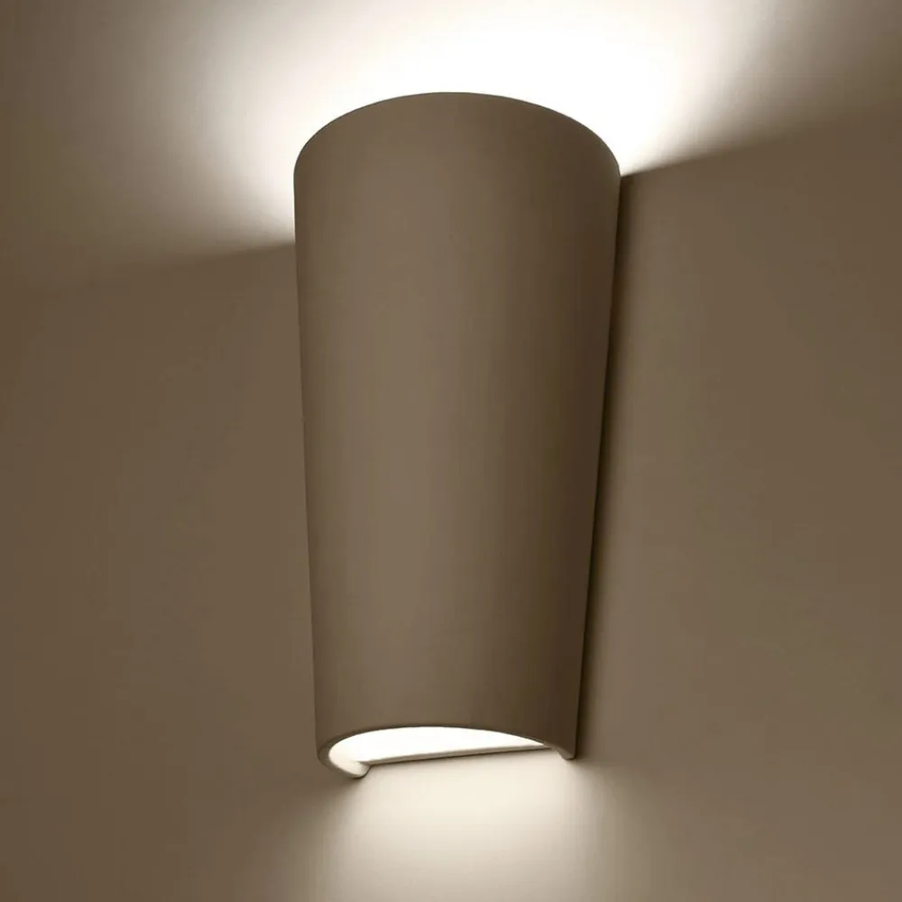 SOLLUX LIGHTING Væglampe Ice up and down i keramik i hvid