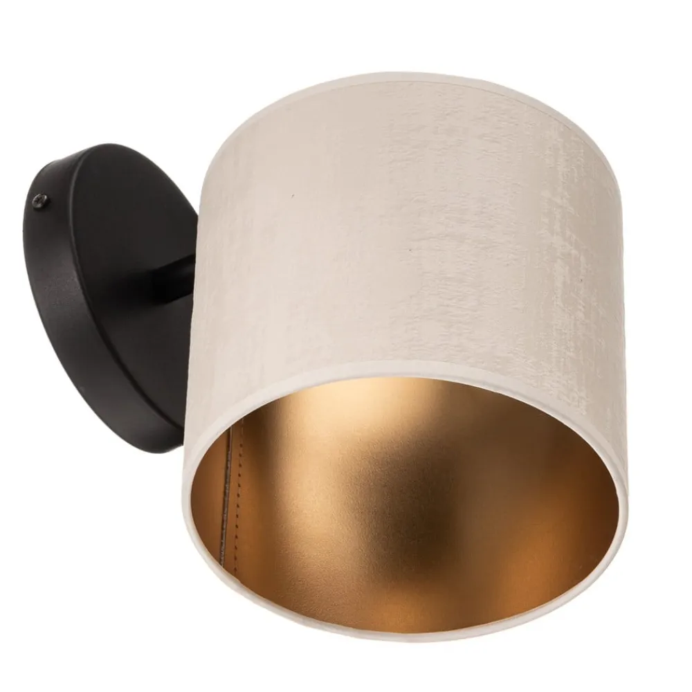 EMIBIG LIGHTING Væglamper>Væglampe Jari stofskærm, hvid-guld