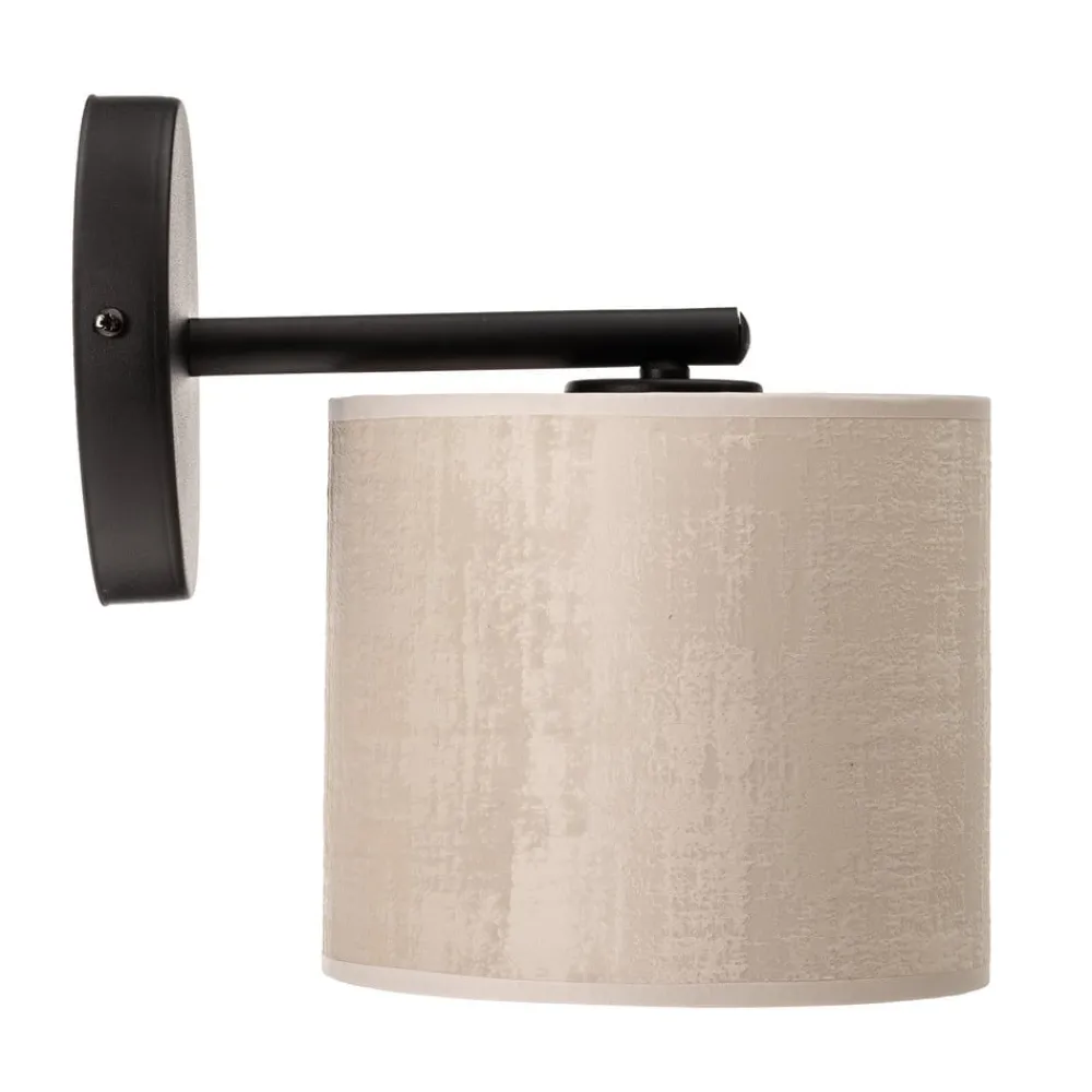 EMIBIG LIGHTING Væglamper>Væglampe Jari stofskærm, hvid-guld