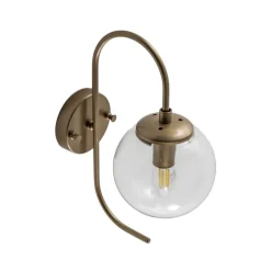 Væglampe Jewel, guldfarvet, glas, højde 36 cm, E14^Opviq Discount