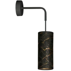 Væglampe Joni, tekstil, 1 lyskilde sort marmoreret^EMIBIG LIGHTING Discount