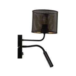 Luminex Væglampe Jovin med 1 lyskilde og spot, sort/guld