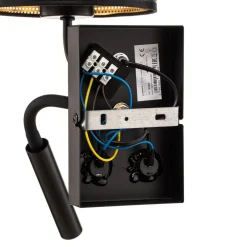 Luminex Væglampe Jovin med 1 lyskilde og spot, sort/guld