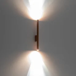 Nowodvorski Lighting Væglampe Laser, kobberfarvet, metal, 40 cm høj, G9