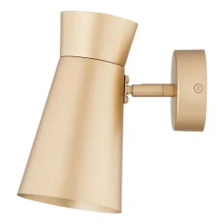 Argon Væglampe Lotta, guldfarvet, spotlight, stål, justerbar