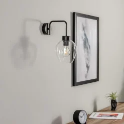 EMIBIG LIGHTING Væglamper>Væglampe Lukka, 1 lyskilde, sort/klar