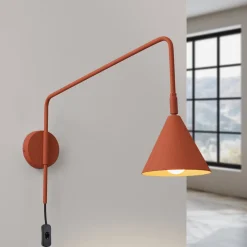 SOLLUX LIGHTING Væglampe LYS, okker, Ø 14 cm, metal, stik, E14