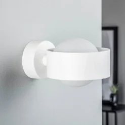 Væglampe Mado i stål, hvid, 1 lyskilde^Argon