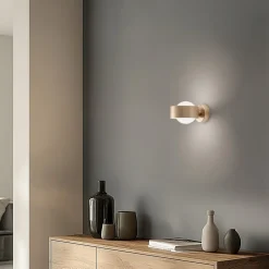 Euluna Væglamper>Væglampe Mado, opalglas/messing, 1 lyskilde