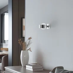 Væglampe Mado, stål kromfarvet, glas opal, 1 lyskilde^Argon Best