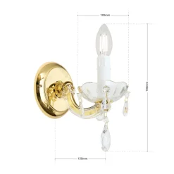 Væglampe Marie Claire, krystalglas, 1 lyskilde^ORION Outlet