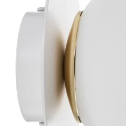 Væglampe Minerva K1, hvid, Ø 15 cm, glas/metal^EMIBIG LIGHTING