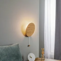 Nowodvorski Lighting Væglampe Minimal i egetræ