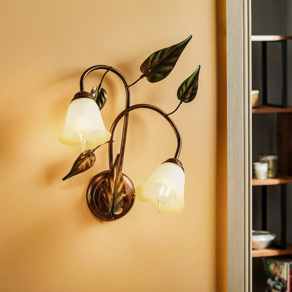 ONLI Gang|Pendellamper>Væglampe Miranda med 2 lyskilder, bronze