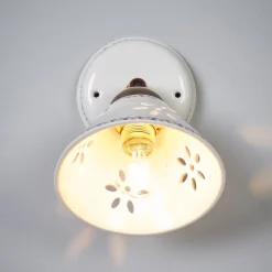 Ceramiche Væglampe NONNA i hvid keramik