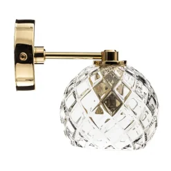 Argon Væglampe Odel med dekoreret glasskærm