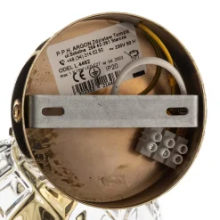 Argon Væglampe Odel med dekoreret glasskærm