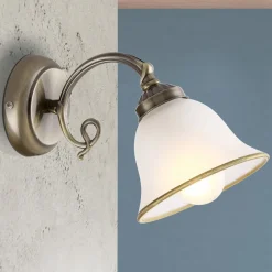 Globo Væglampe Odin, antik messing