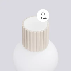 Væglampe ORBI, beige, glas/metal, Ø 12 cm, IP44, G9^SOLLUX LIGHTING Hot