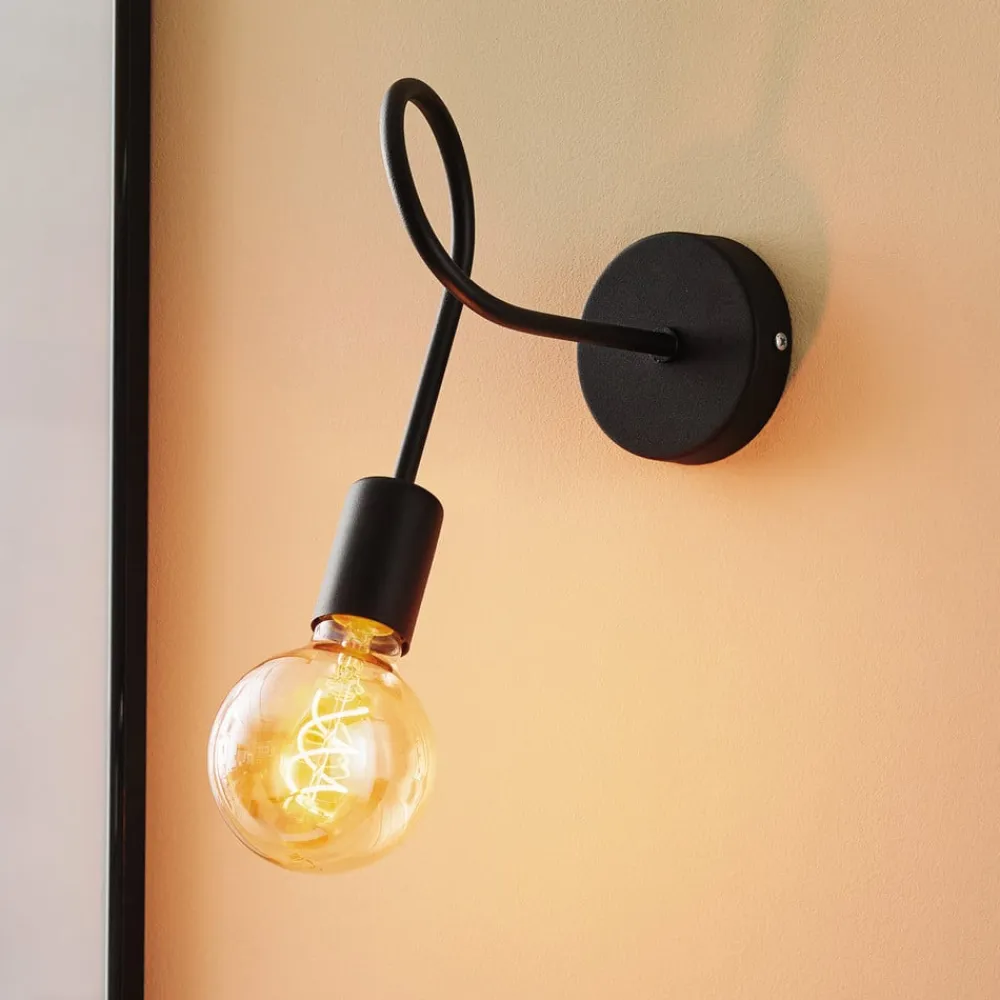 HELAM Væglampe Oxford i metal i sort