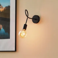 HELAM Væglampe Oxford i metal i sort